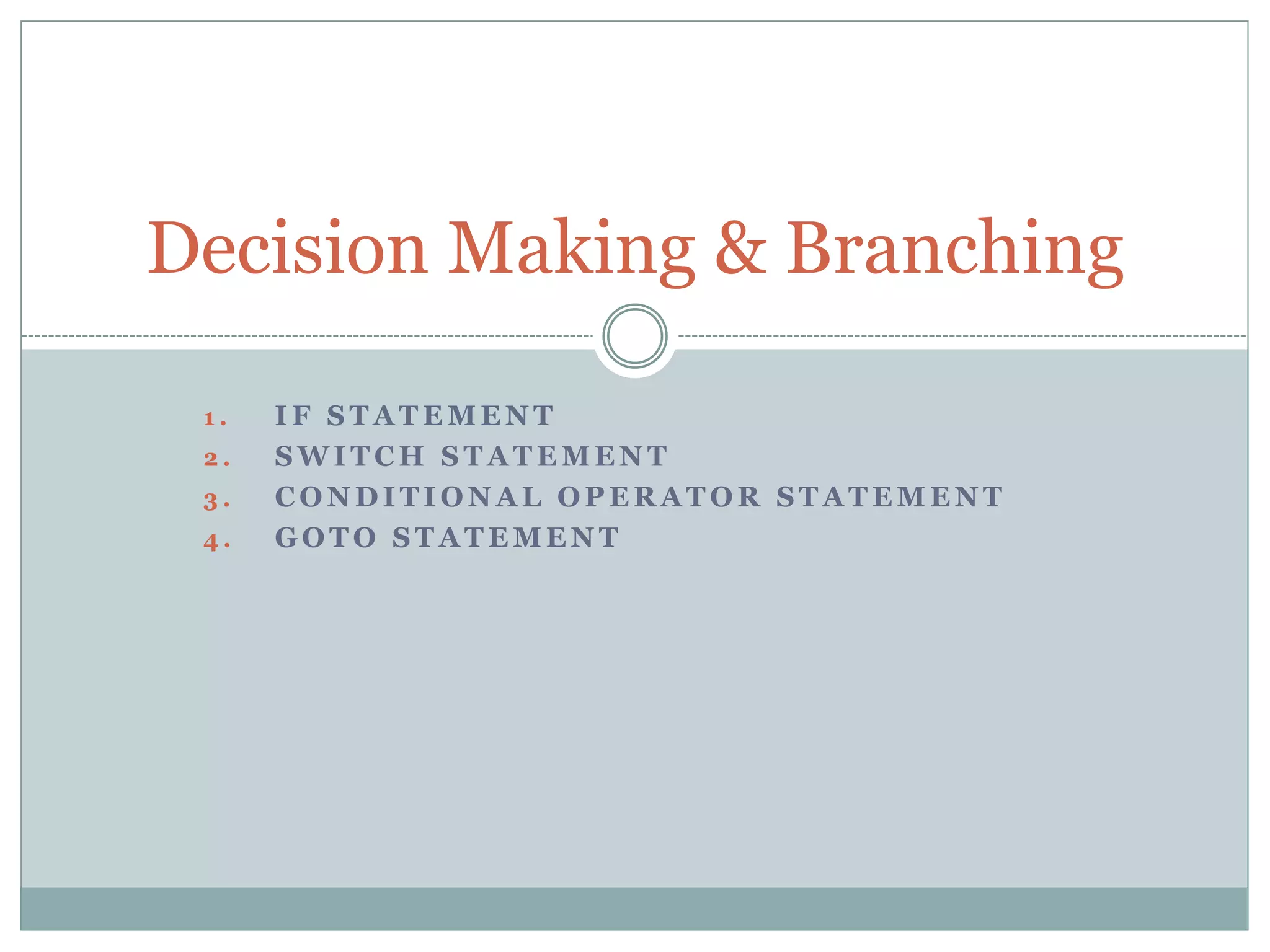 Decision making and branching in c programming | PPTX | Programming ...