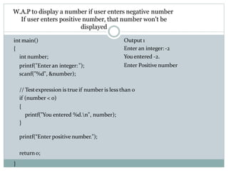 Decision making and branching in c programming | PPTX