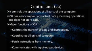 Central Processing Unit(CPU) | PPTX