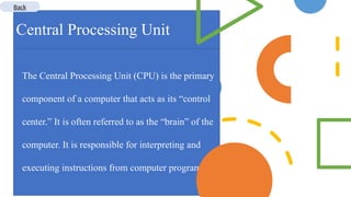 Function of the Central Processing Unit (CPU) | PPTX