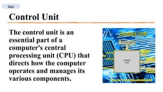 Function of the Central Processing Unit (CPU) | PPTX