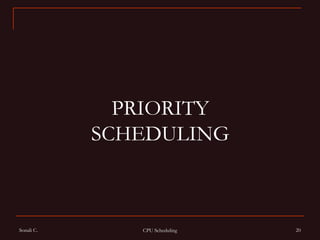 PRIORITY SCHEDULING 