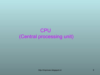 Cpu and its functions | PPT