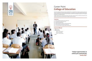 Career Point University Brochure 2017-2018 | PDF