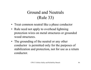 CPUC - General Orders 95, 128 & 165 | PDF