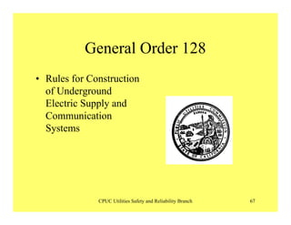 CPUC - General Orders 95, 128 & 165 | PDF