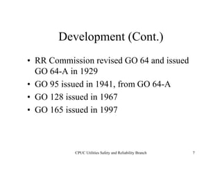 CPUC - General Orders 95, 128 & 165 | PDF