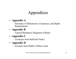 CPUC - General Orders 95, 128 & 165 | PDF