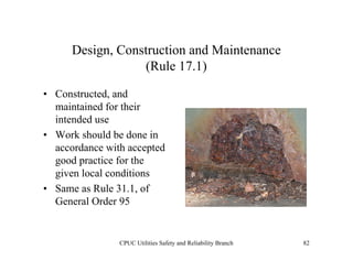 CPUC - General Orders 95, 128 & 165 | PDF