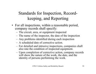 CPUC - General Orders 95, 128 & 165 | PDF