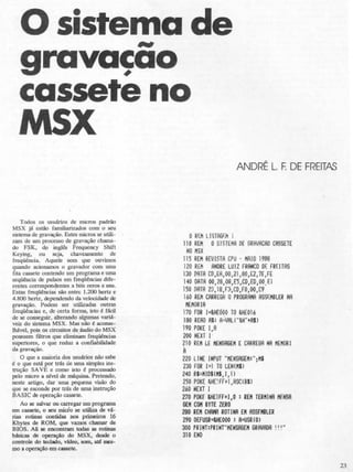 Revista CPU MSX - No. 01 - 1988
