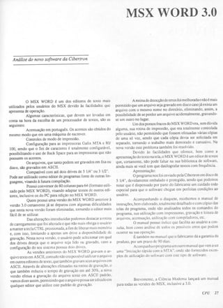 Revista CPU MSX - No. 04 - 1988