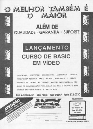 Revista CPU MSX - No. 06 - 1988