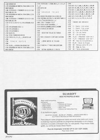 Revista CPU MSX - No. 06 - 1988