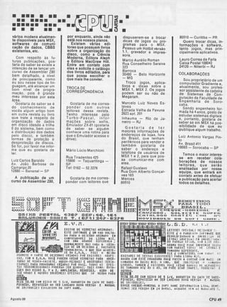 Revista CPU MSX - No. 11 - 1988