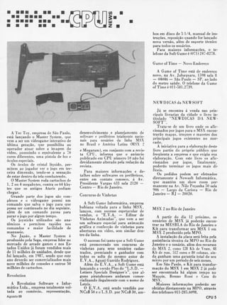 Revista CPU MSX - No. 11 - 1988