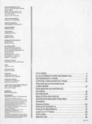 Revista CPU MSX - No. 15 - 1988