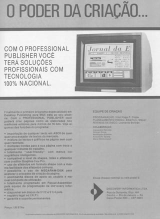 Revista CPU MSX - No. 16 - 1988