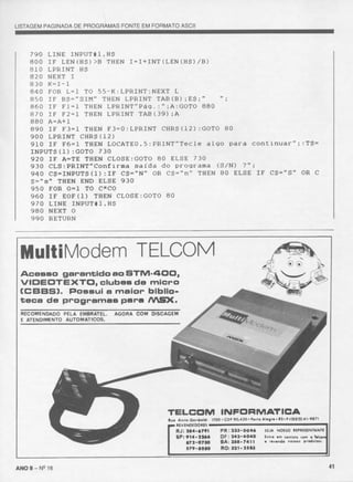 Revista CPU MSX - No. 16 - 1988