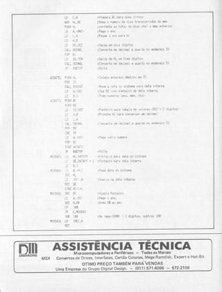 Revista CPU MSX - No. 18 - 1988