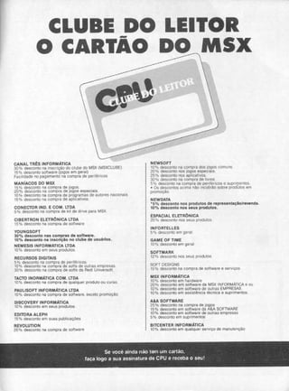 Revista CPU MSX - No. 18 - 1988