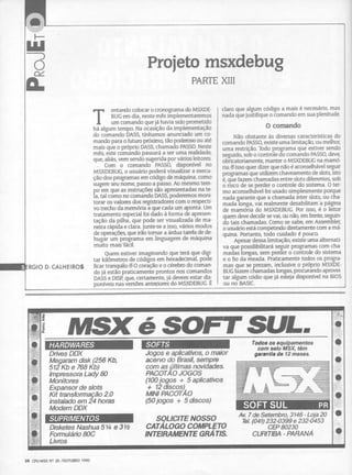 Revista CPU MSX - No. 20 - 1988