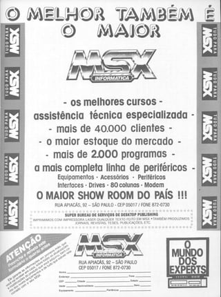 Revista CPU MSX - No. 20 - 1988