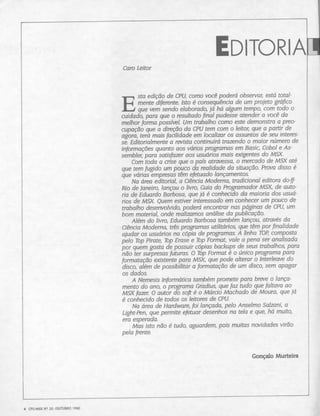 Revista CPU MSX - No. 20 - 1988