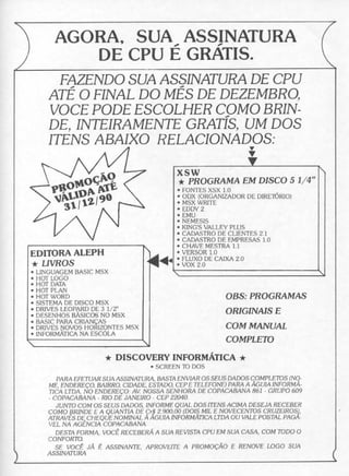 Revista CPU MSX - No. 20 - 1988