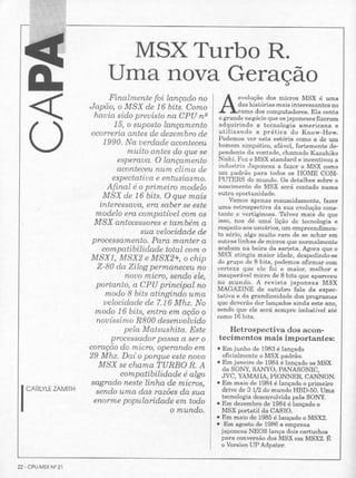 Revista CPU MSX - No. 21 - 1988