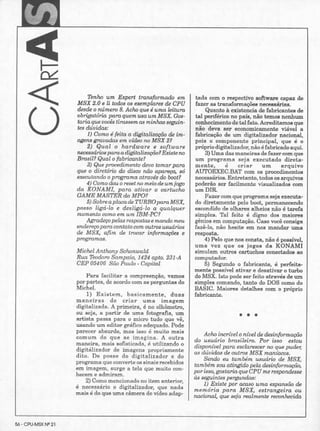 Revista CPU MSX - No. 21 - 1988