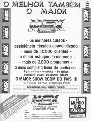 Revista CPU MSX - No. 21 - 1988