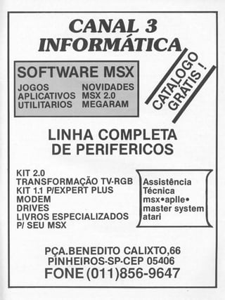 Revista CPU MSX - No. 21 - 1988