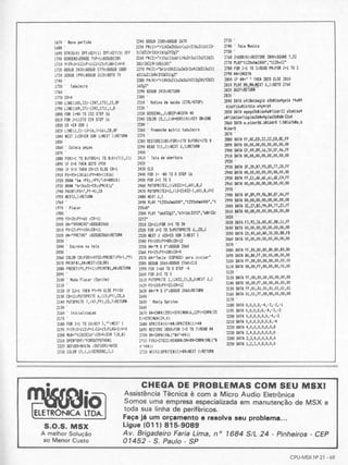 Revista CPU MSX - No. 21 - 1988