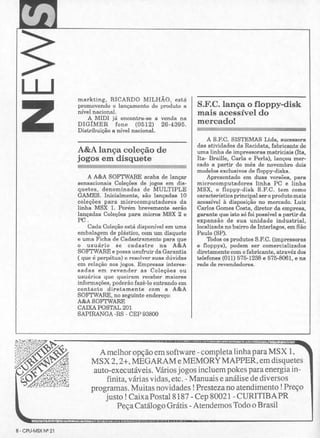 Revista CPU MSX - No. 21 - 1988