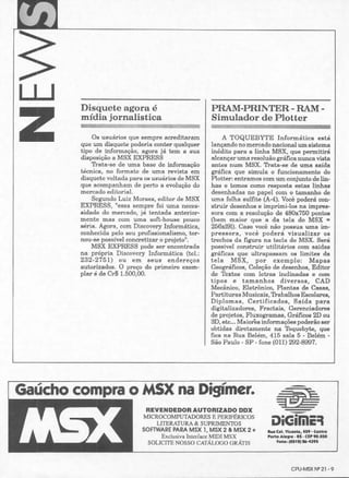 Revista CPU MSX - No. 21 - 1988