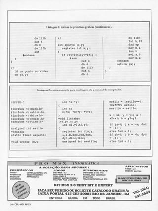 Revista CPU MSX - No. 23 - 1988