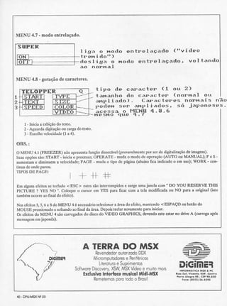 Revista CPU MSX - No. 23 - 1988