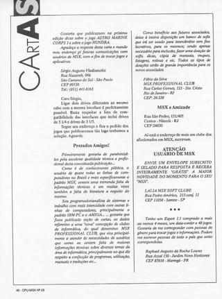 Revista CPU MSX - No. 23 - 1988
