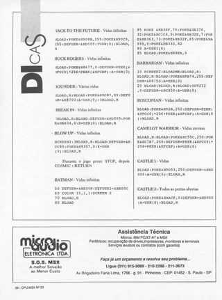 Revista CPU MSX - No. 23 - 1988