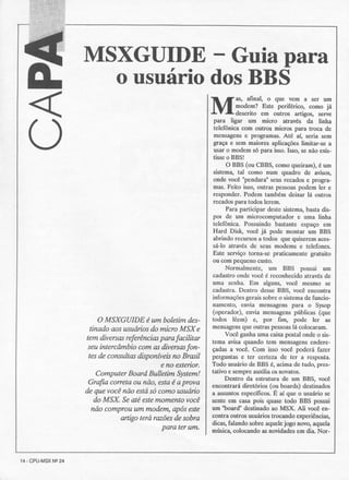 Revista CPU MSX - No. 24 - 1988