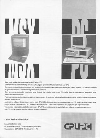 Revista CPU MSX - No. 24 - 1988