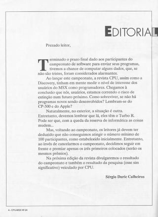 Revista CPU MSX - No. 24 - 1988
