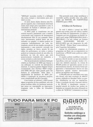 Revista CPU MSX - No. 25 - 1988