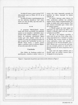 Revista CPU MSX - No. 25 - 1988