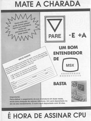 Revista CPU MSX - No. 25 - 1988