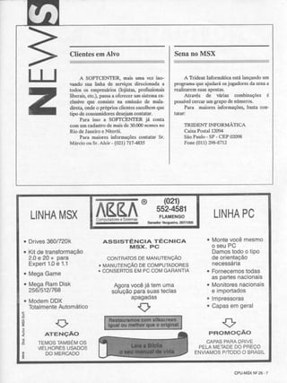 Revista CPU MSX - No. 25 - 1988