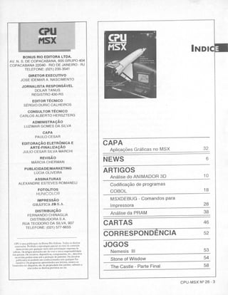 Revista CPU MSX - No. 26 - 1988
