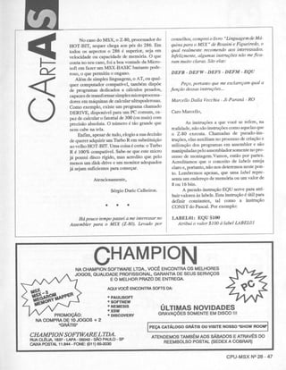 Revista CPU MSX - No. 26 - 1988