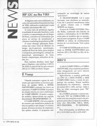 Revista CPU MSX - No. 26 - 1988